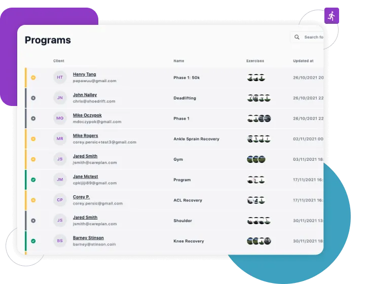 Mockup presenting our treatment plan builder for healthcare clinics